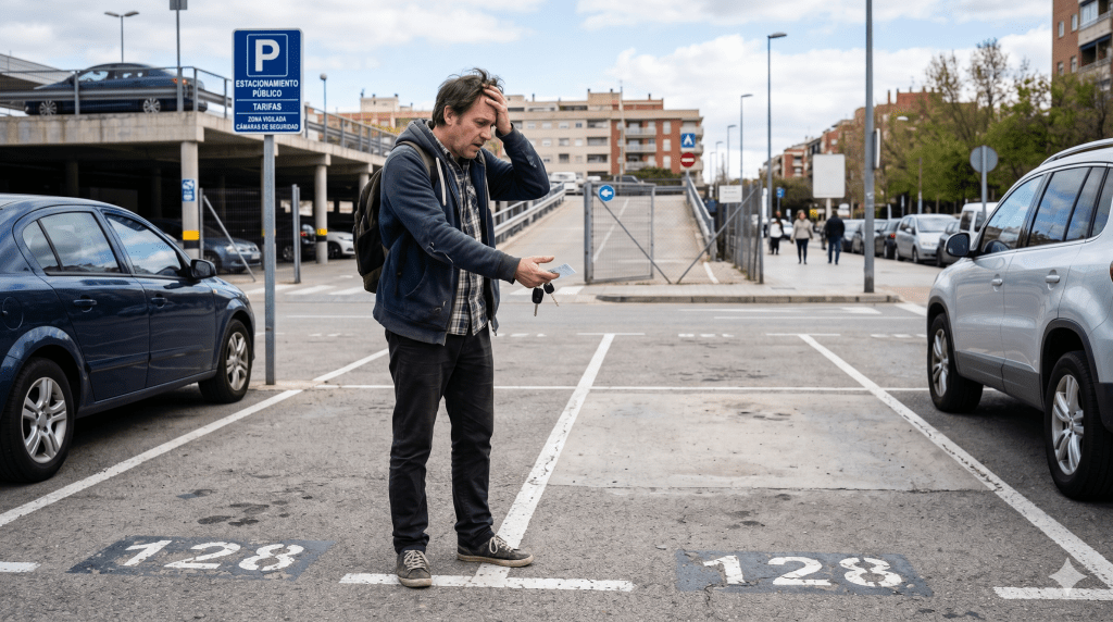 Robo de auto en un estacionamiento